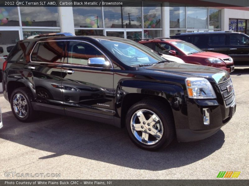 Carbon Black Metallic / Brownstone 2012 GMC Terrain SLT AWD