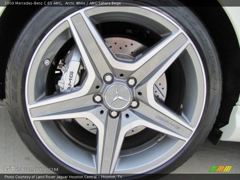 Arctic White / AMG Sahara Beige 2009 Mercedes-Benz C 63 AMG