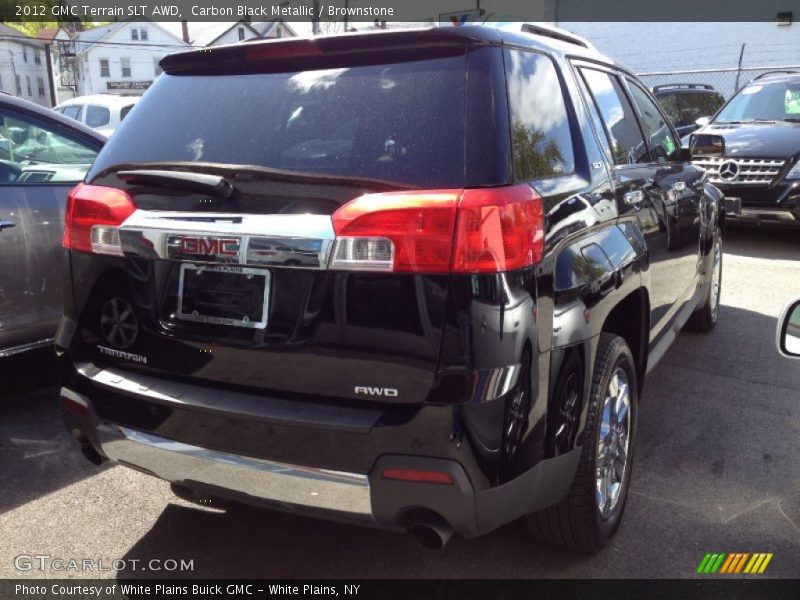 Carbon Black Metallic / Brownstone 2012 GMC Terrain SLT AWD