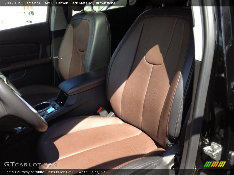 Carbon Black Metallic / Brownstone 2012 GMC Terrain SLT AWD