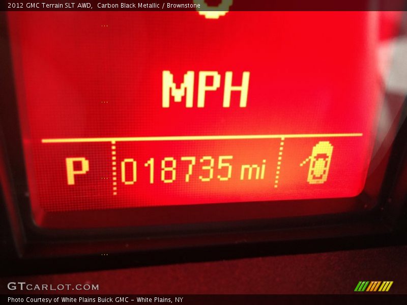 Carbon Black Metallic / Brownstone 2012 GMC Terrain SLT AWD
