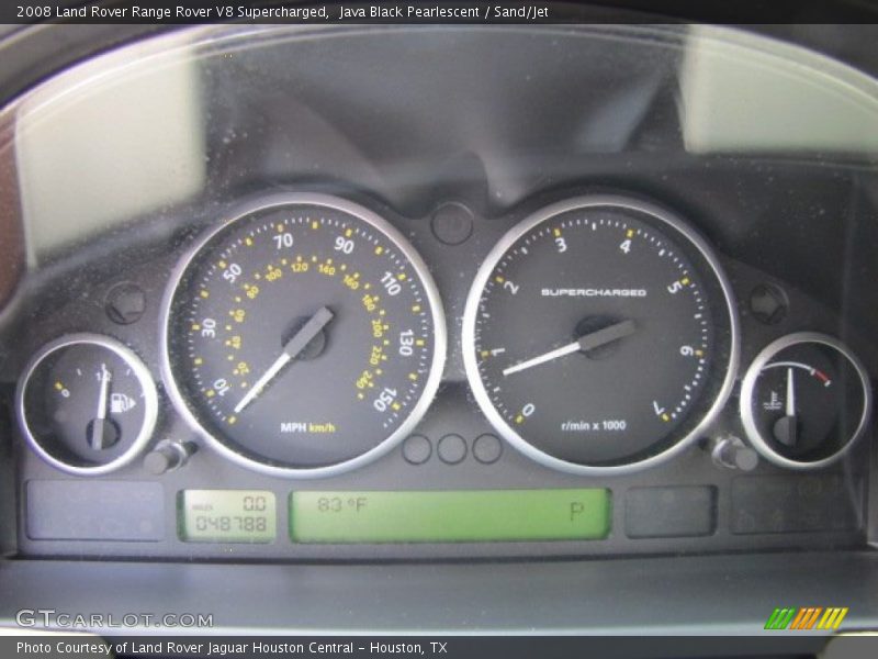 Java Black Pearlescent / Sand/Jet 2008 Land Rover Range Rover V8 Supercharged