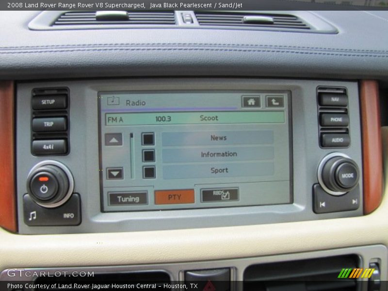 Java Black Pearlescent / Sand/Jet 2008 Land Rover Range Rover V8 Supercharged