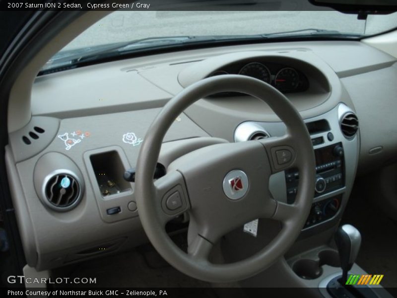 Cypress Green / Gray 2007 Saturn ION 2 Sedan