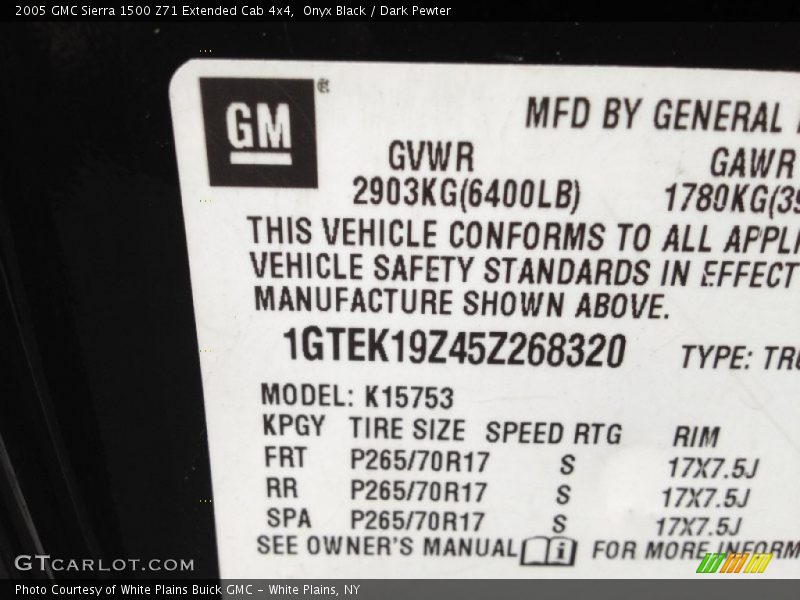 Onyx Black / Dark Pewter 2005 GMC Sierra 1500 Z71 Extended Cab 4x4