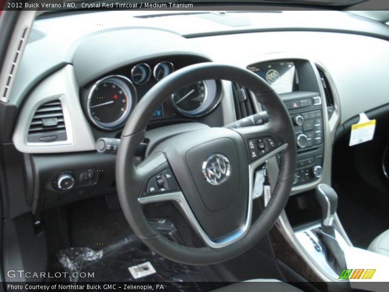 Crystal Red Tintcoat / Medium Titanium 2012 Buick Verano FWD