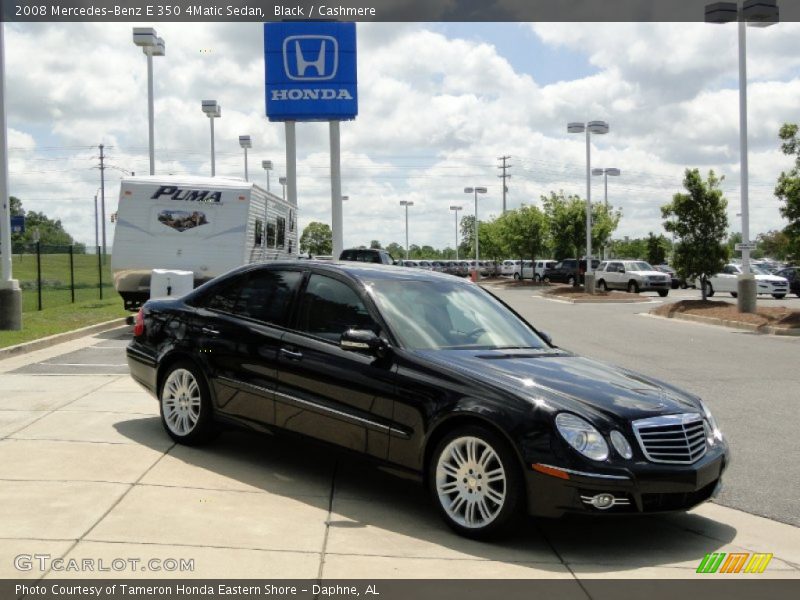 Black / Cashmere 2008 Mercedes-Benz E 350 4Matic Sedan