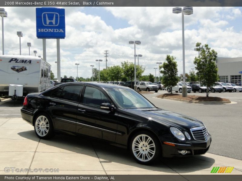 Black / Cashmere 2008 Mercedes-Benz E 350 4Matic Sedan