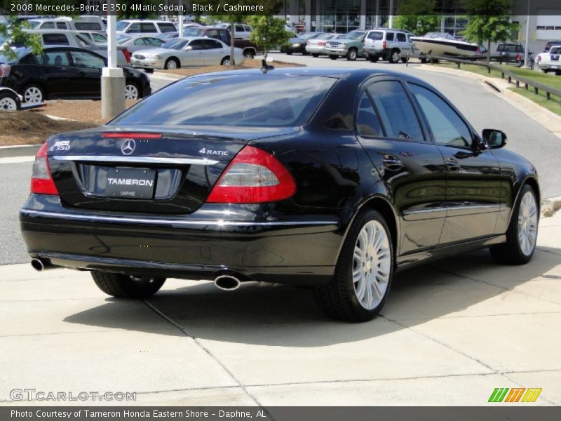 Black / Cashmere 2008 Mercedes-Benz E 350 4Matic Sedan