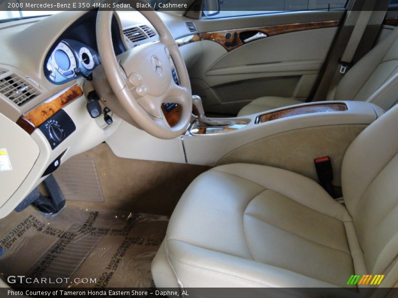 Black / Cashmere 2008 Mercedes-Benz E 350 4Matic Sedan