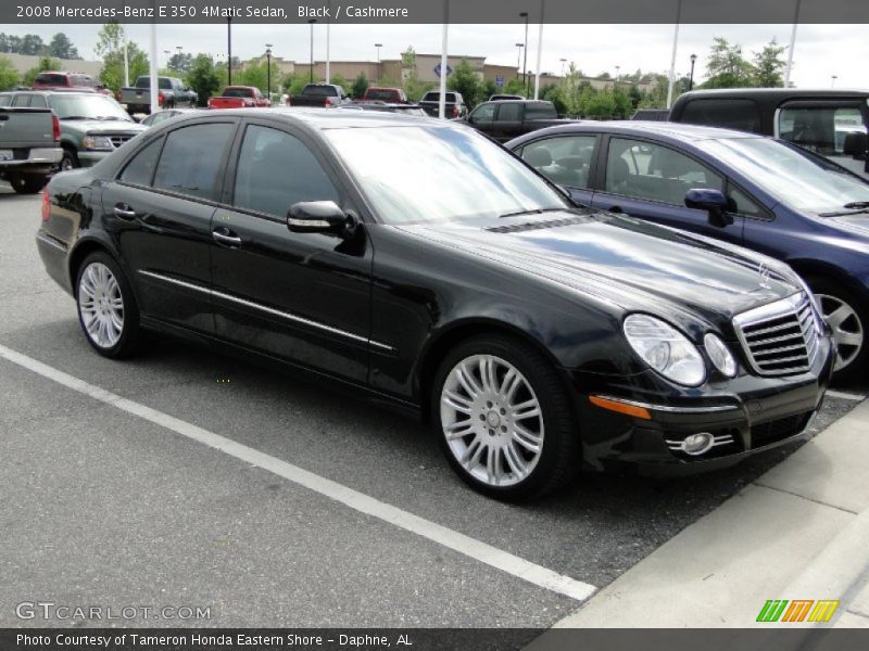 Black / Cashmere 2008 Mercedes-Benz E 350 4Matic Sedan