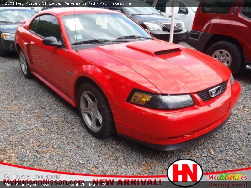 Performance Red / Medium Graphite 2001 Ford Mustang GT Coupe