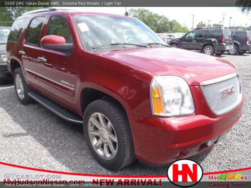 Sonoma Red Metallic / Light Tan 2008 GMC Yukon Denali AWD