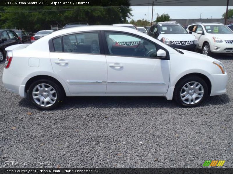 Aspen White / Charcoal 2012 Nissan Sentra 2.0 S