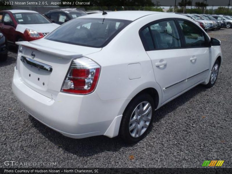 Aspen White / Charcoal 2012 Nissan Sentra 2.0 S