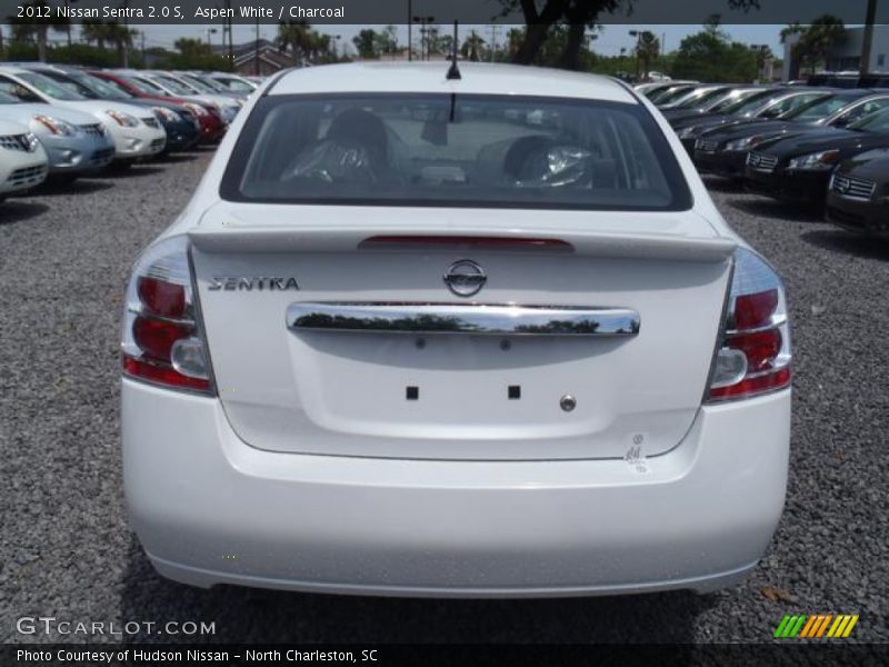 Aspen White / Charcoal 2012 Nissan Sentra 2.0 S