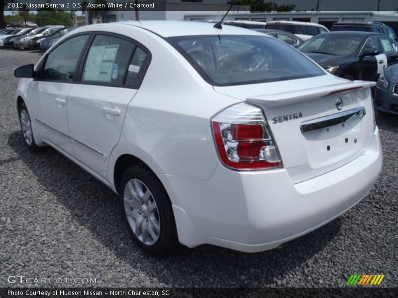 Aspen White / Charcoal 2012 Nissan Sentra 2.0 S