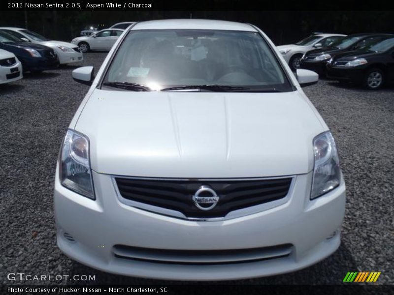 Aspen White / Charcoal 2012 Nissan Sentra 2.0 S