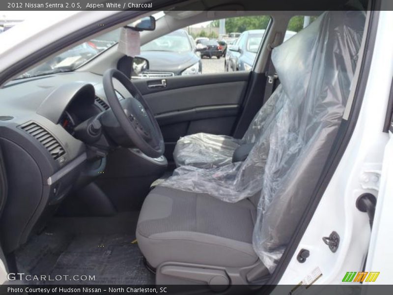 Aspen White / Charcoal 2012 Nissan Sentra 2.0 S