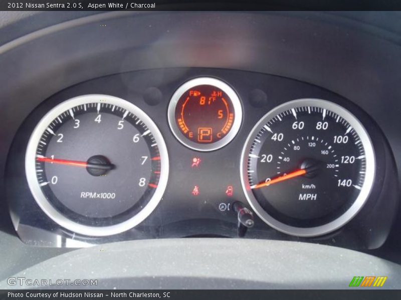Aspen White / Charcoal 2012 Nissan Sentra 2.0 S