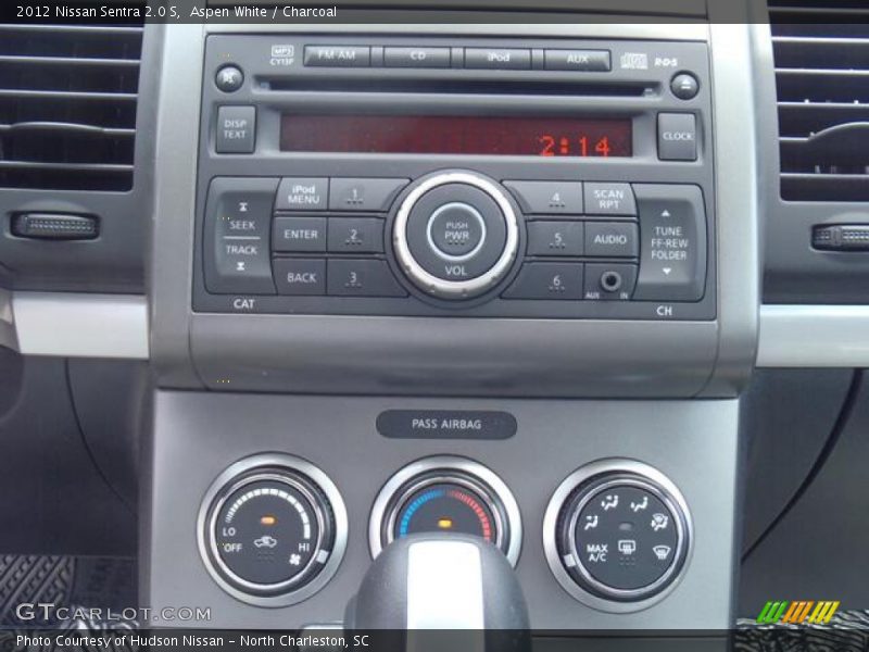 Aspen White / Charcoal 2012 Nissan Sentra 2.0 S