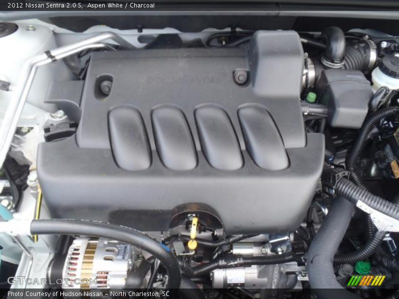 Aspen White / Charcoal 2012 Nissan Sentra 2.0 S