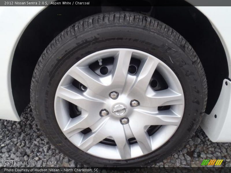Aspen White / Charcoal 2012 Nissan Sentra 2.0 S