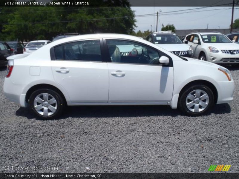 Aspen White / Charcoal 2012 Nissan Sentra 2.0