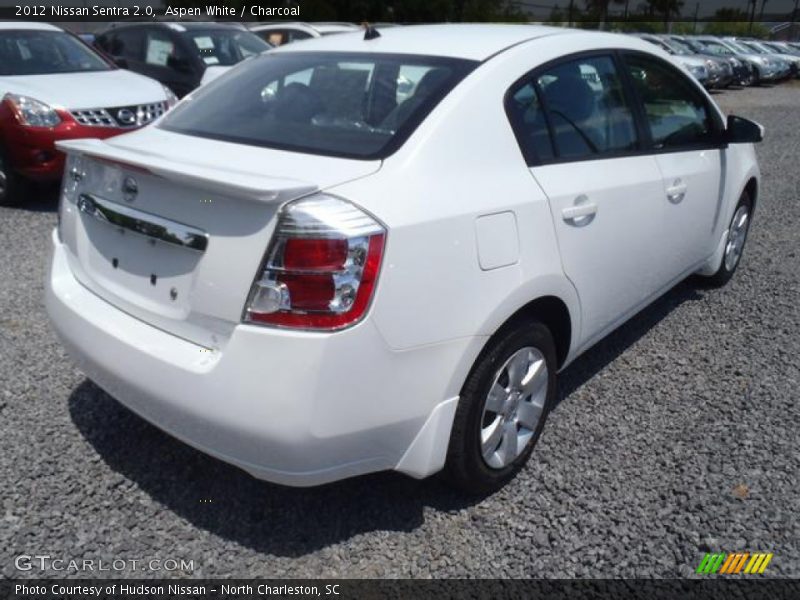 Aspen White / Charcoal 2012 Nissan Sentra 2.0