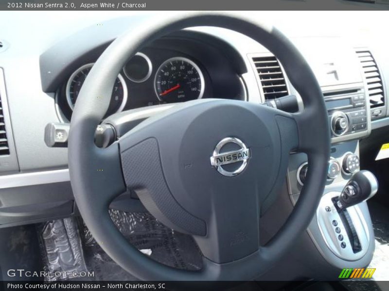 Aspen White / Charcoal 2012 Nissan Sentra 2.0