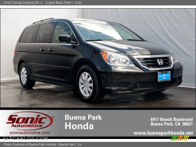 Crystal Black Pearl / Gray 2010 Honda Odyssey EX-L