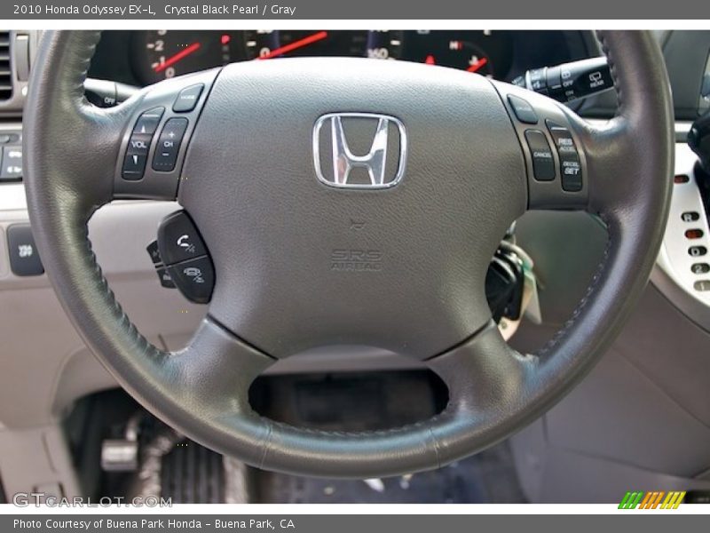 Crystal Black Pearl / Gray 2010 Honda Odyssey EX-L
