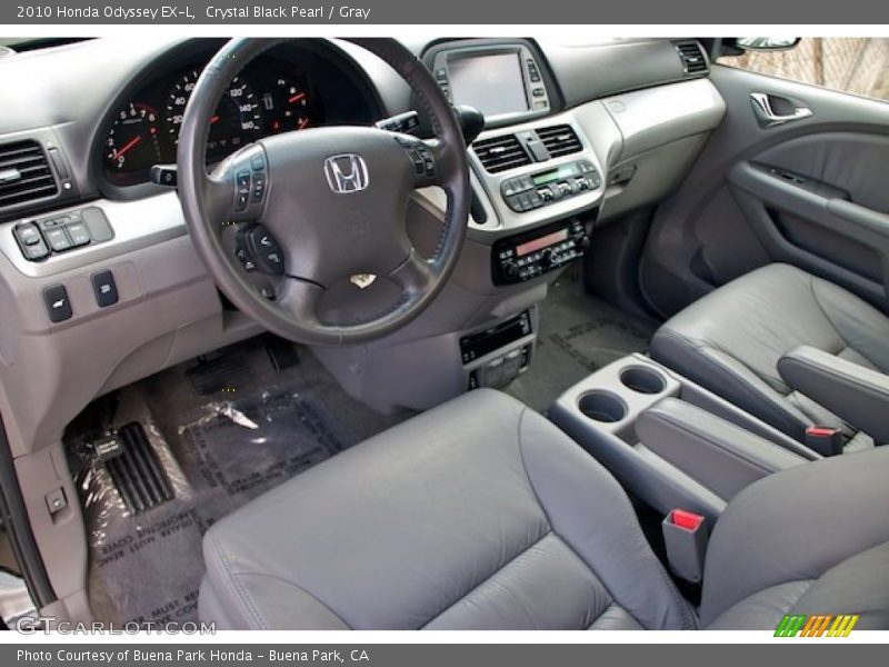 Crystal Black Pearl / Gray 2010 Honda Odyssey EX-L