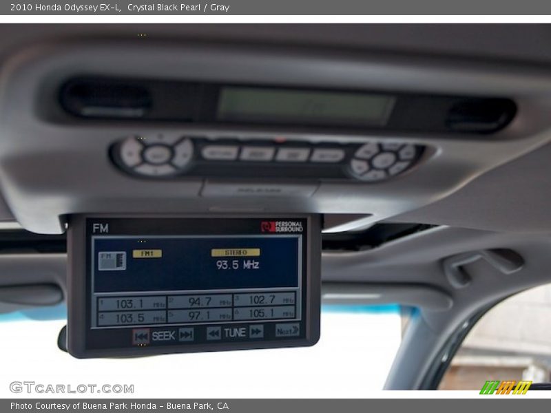 Crystal Black Pearl / Gray 2010 Honda Odyssey EX-L