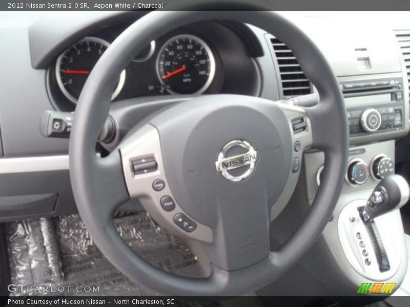 Aspen White / Charcoal 2012 Nissan Sentra 2.0 SR