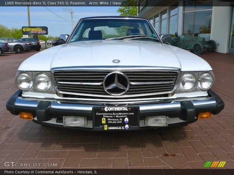 Arctic White / Navy 1988 Mercedes-Benz SL Class 560 SL Roadster