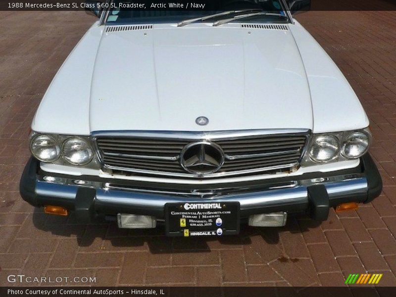 Arctic White / Navy 1988 Mercedes-Benz SL Class 560 SL Roadster