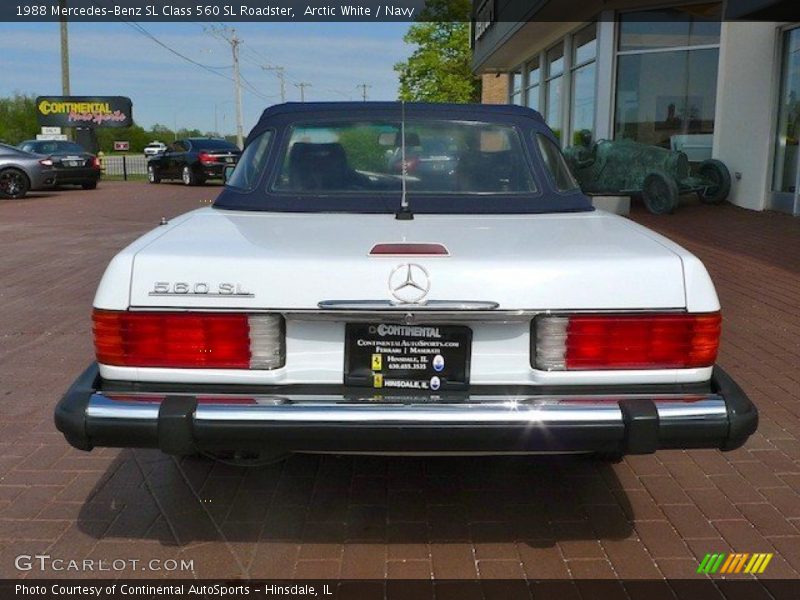 Arctic White / Navy 1988 Mercedes-Benz SL Class 560 SL Roadster