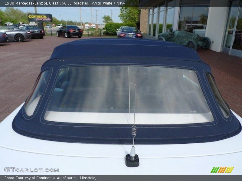 Arctic White / Navy 1988 Mercedes-Benz SL Class 560 SL Roadster