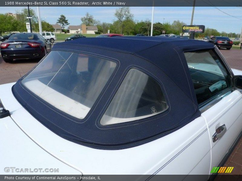 Arctic White / Navy 1988 Mercedes-Benz SL Class 560 SL Roadster