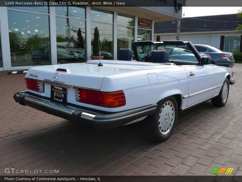 Arctic White / Navy 1988 Mercedes-Benz SL Class 560 SL Roadster