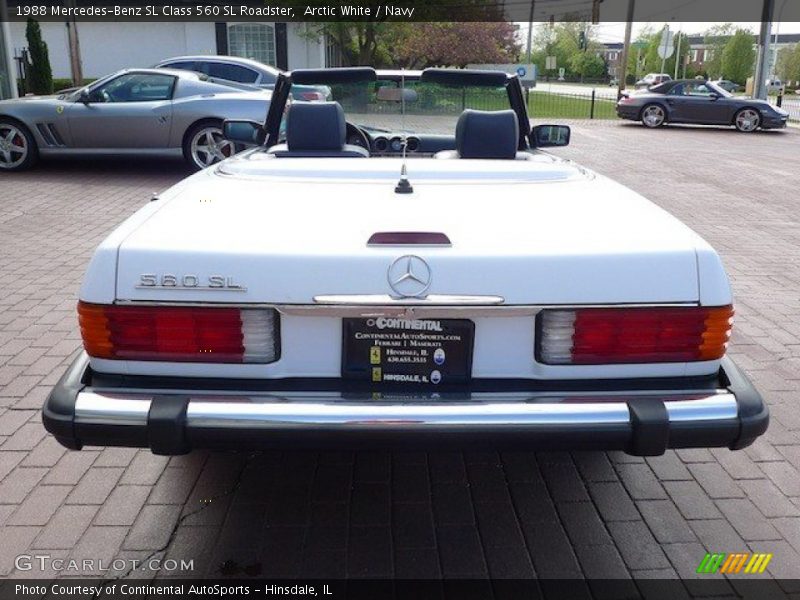 Arctic White / Navy 1988 Mercedes-Benz SL Class 560 SL Roadster