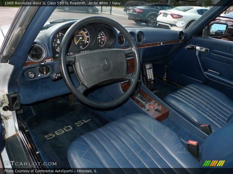 Navy Interior - 1988 SL Class 560 SL Roadster 