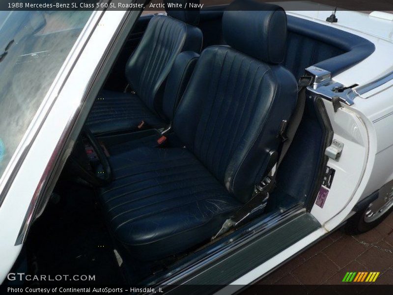 Arctic White / Navy 1988 Mercedes-Benz SL Class 560 SL Roadster