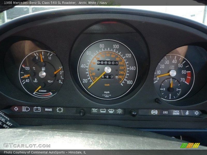  1988 SL Class 560 SL Roadster 560 SL Roadster Gauges