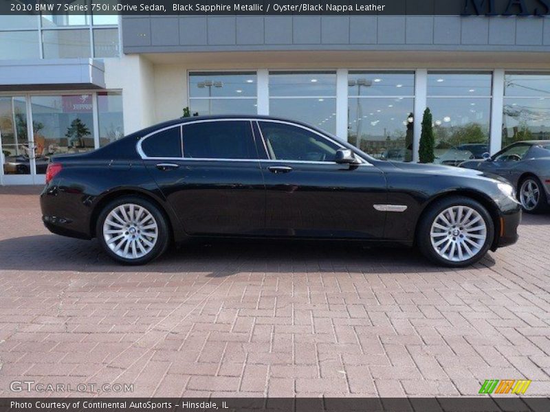 Black Sapphire Metallic / Oyster/Black Nappa Leather 2010 BMW 7 Series 750i xDrive Sedan