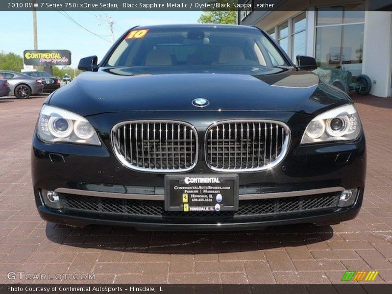 Black Sapphire Metallic / Oyster/Black Nappa Leather 2010 BMW 7 Series 750i xDrive Sedan