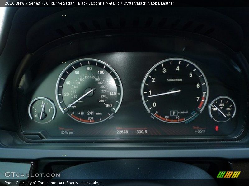  2010 7 Series 750i xDrive Sedan 750i xDrive Sedan Gauges