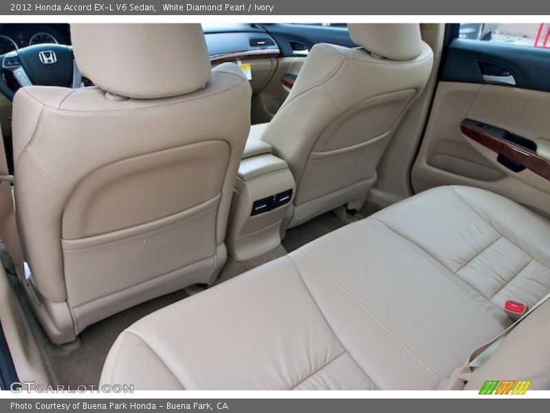 White Diamond Pearl / Ivory 2012 Honda Accord EX-L V6 Sedan