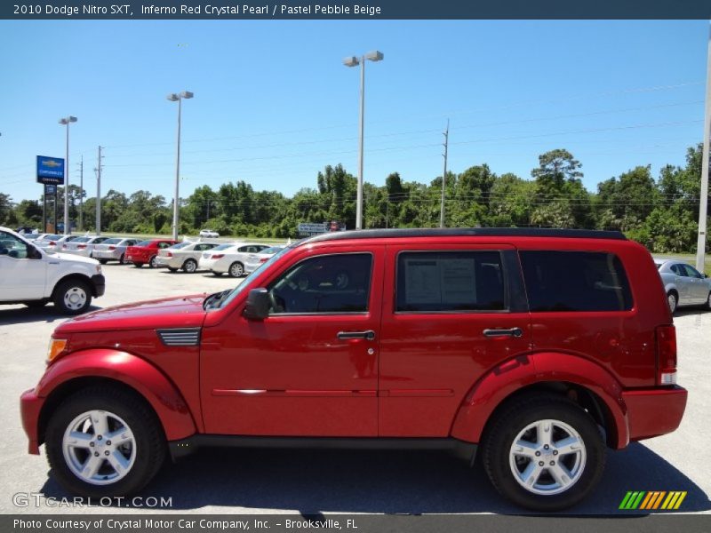 Inferno Red Crystal Pearl / Pastel Pebble Beige 2010 Dodge Nitro SXT